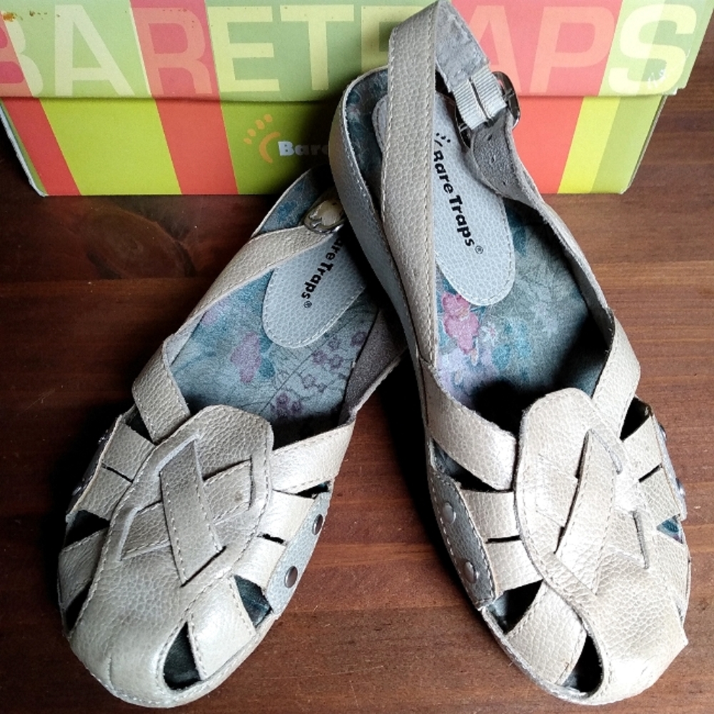 Bare Traps Woven Leather Sandals w/ Adjustable Backstrap